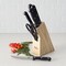 Home Basics 7 Piece Knife Set with Block, Black KS44842 - alternate 2